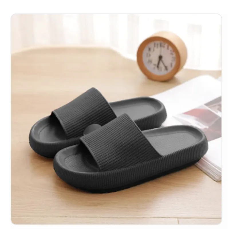 AURELA - CloudSlides™ - Sandalias Pantuflas Cómodas y Ligeras 34 - 35 Negro