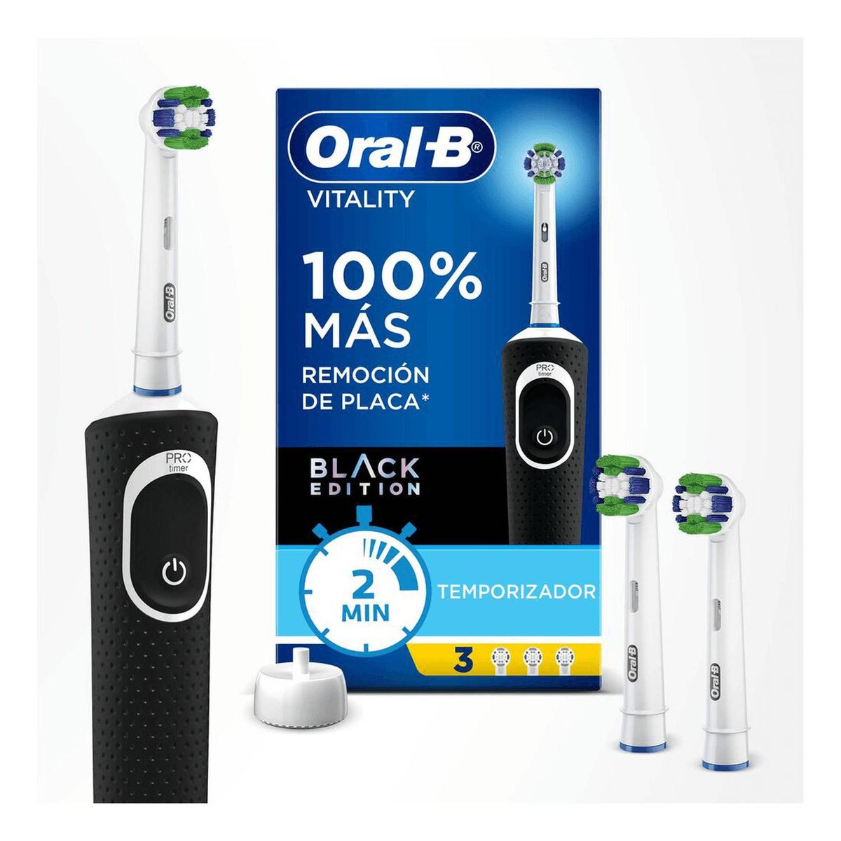 ORAL B - Kit Cepillo Eléctrico Oral-B Vitality 100 + 3 Cabezales