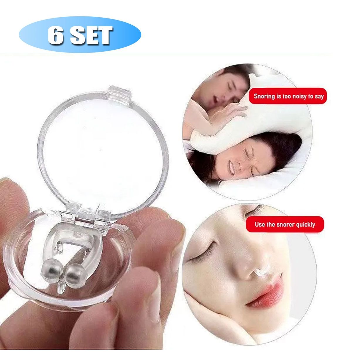 GENERICO - Antironquidos Magnetico 6 Clip Para La Nariz