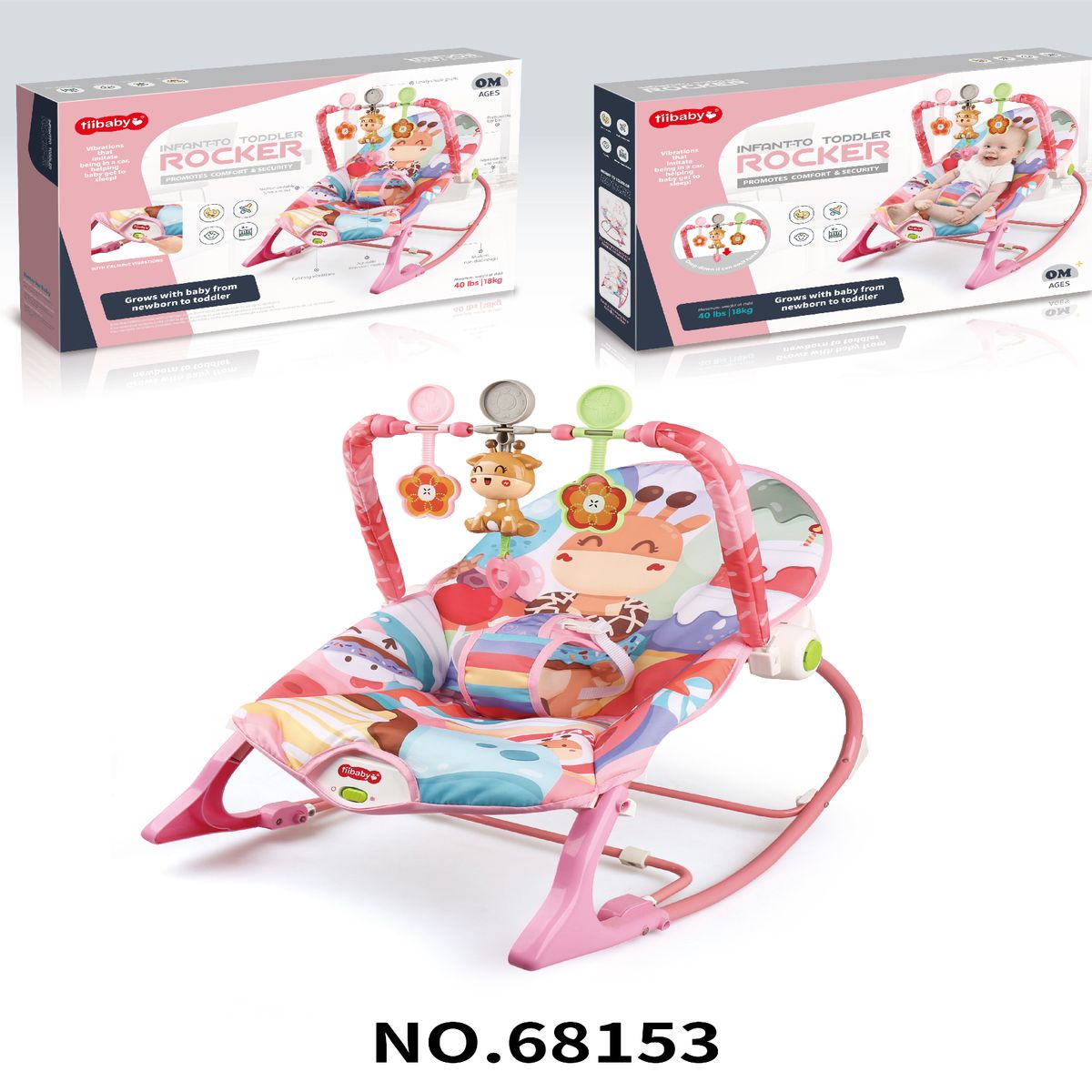 GENERICO - SILLA MECEDORA EN ROSADA SAFARI