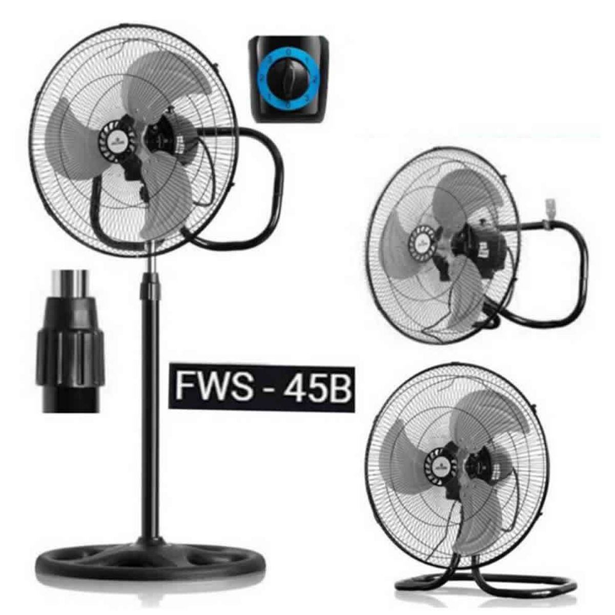 ICE - Ventilador ICE COOL FWS_45B 18 pulgadas 3en1 potencia 60 W 3 aspas