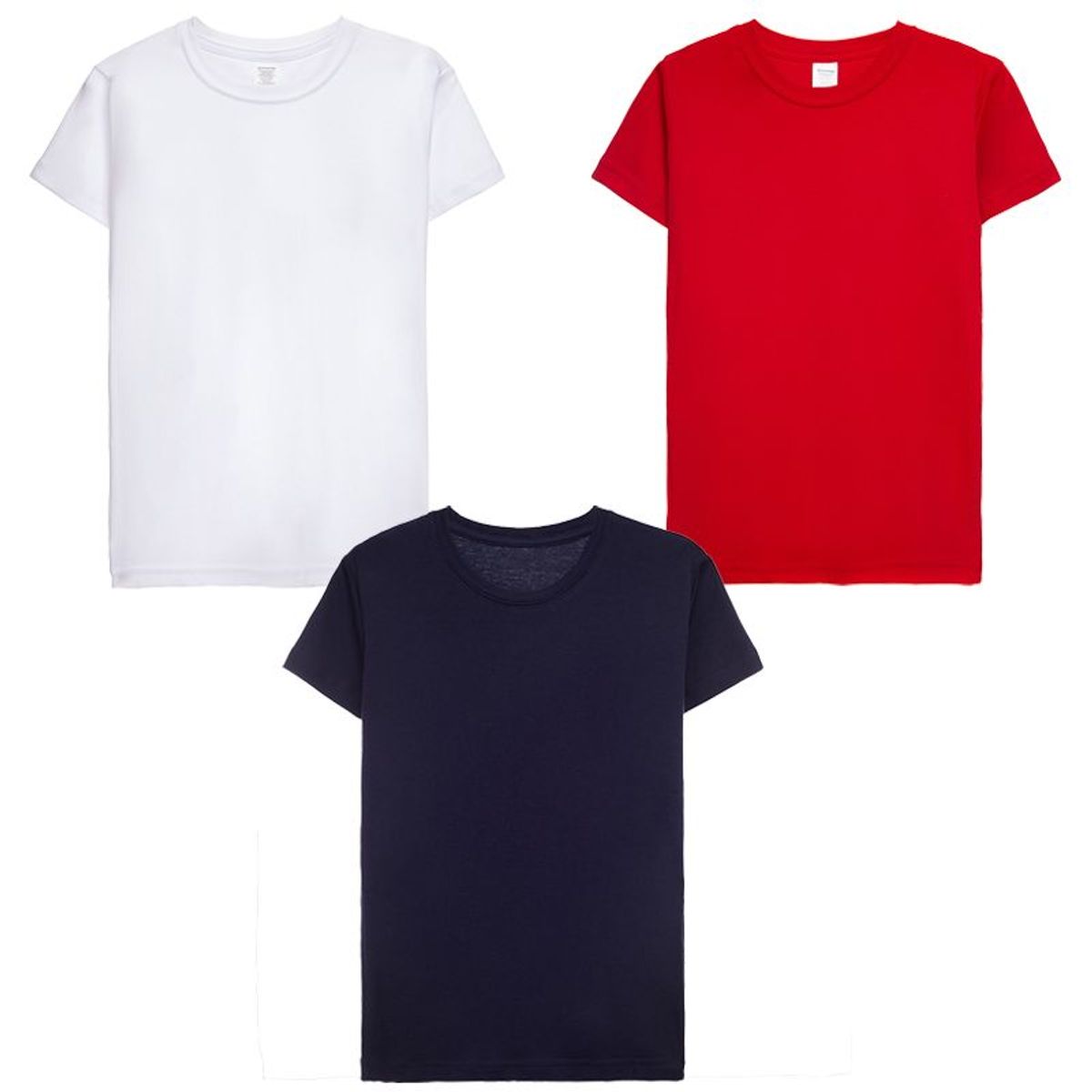 GENERICO - Camiseta para Niño Pack Pima Rojo