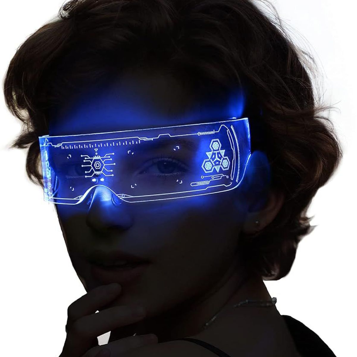 GENERICO - LENTES LED FUTURISTAS PARA FIESTAS - HORA LOCA