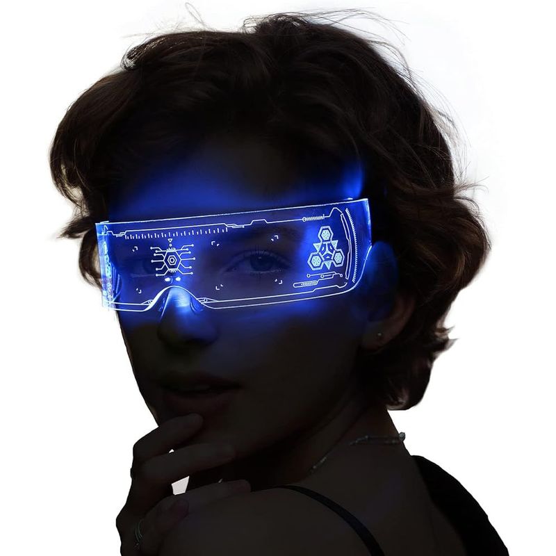 GENERICO - LENTES LED FUTURISTAS PARA FIESTAS - HORA LOCA