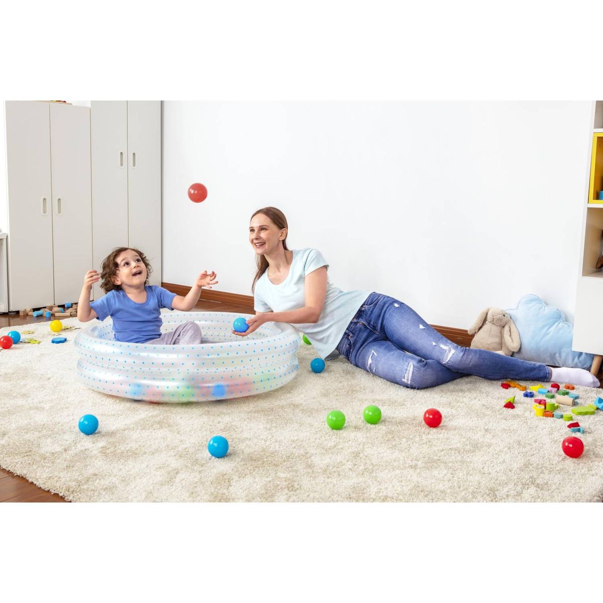 BESTWAY - Piscina 2 Anillos 91X20Cm Celeste - Bestway