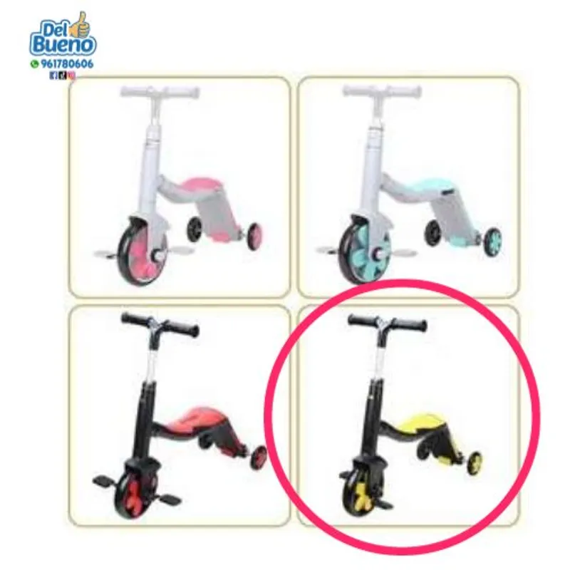 GENERICO - SCOOTER 3 EN 1 /CORRE PASILLOS, TRICILO Y SCOOTER