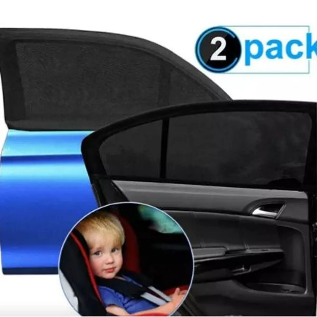 GENERICO - FUNDA PROTECTORA RAYOS UV PARA CARRO 2 UNIDADES