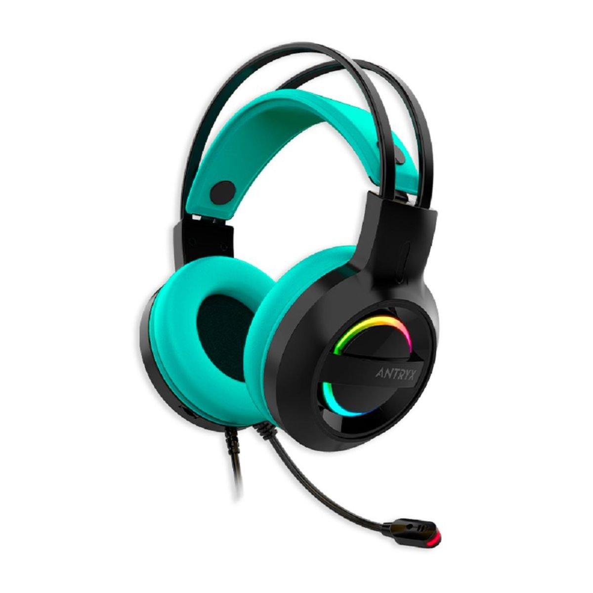 ANTRYX - Audífono Gamer C/ Micrófono Antryx Iris-K Turquesa 7.1 Usb Agh-7100kte