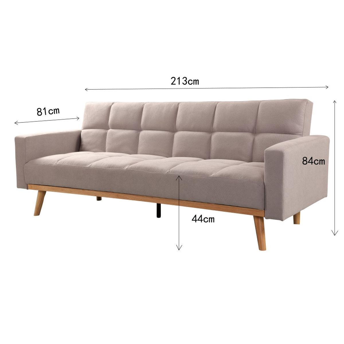 PAZART MUEBLES - SOFÁ CAMA FUTÓN MATTEO GRIS CLARO