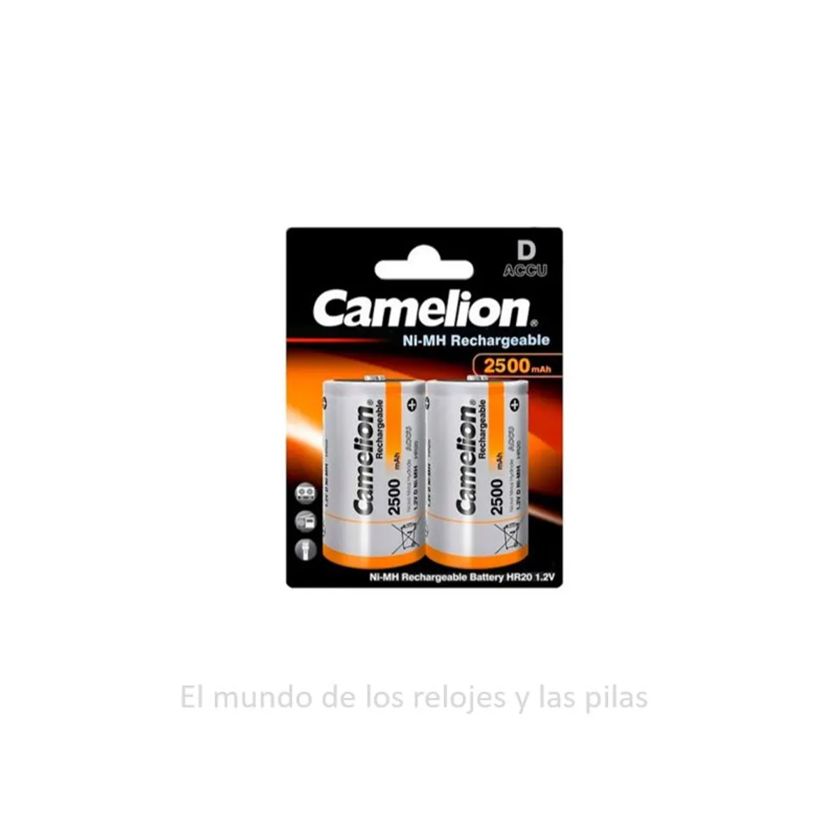 CAMELION - PILA TIPO D CAMELION RECARGABLE 2500mAh
