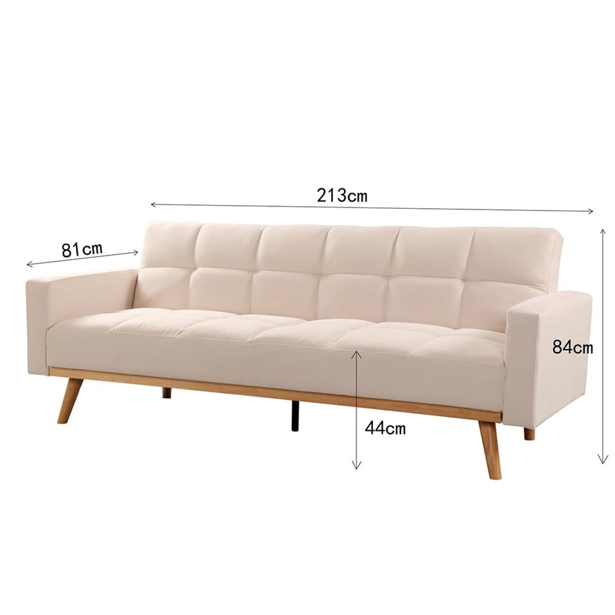 PAZART MUEBLES - SOFÁ CAMA FUTÓN MATTEO BEIGE CLARO