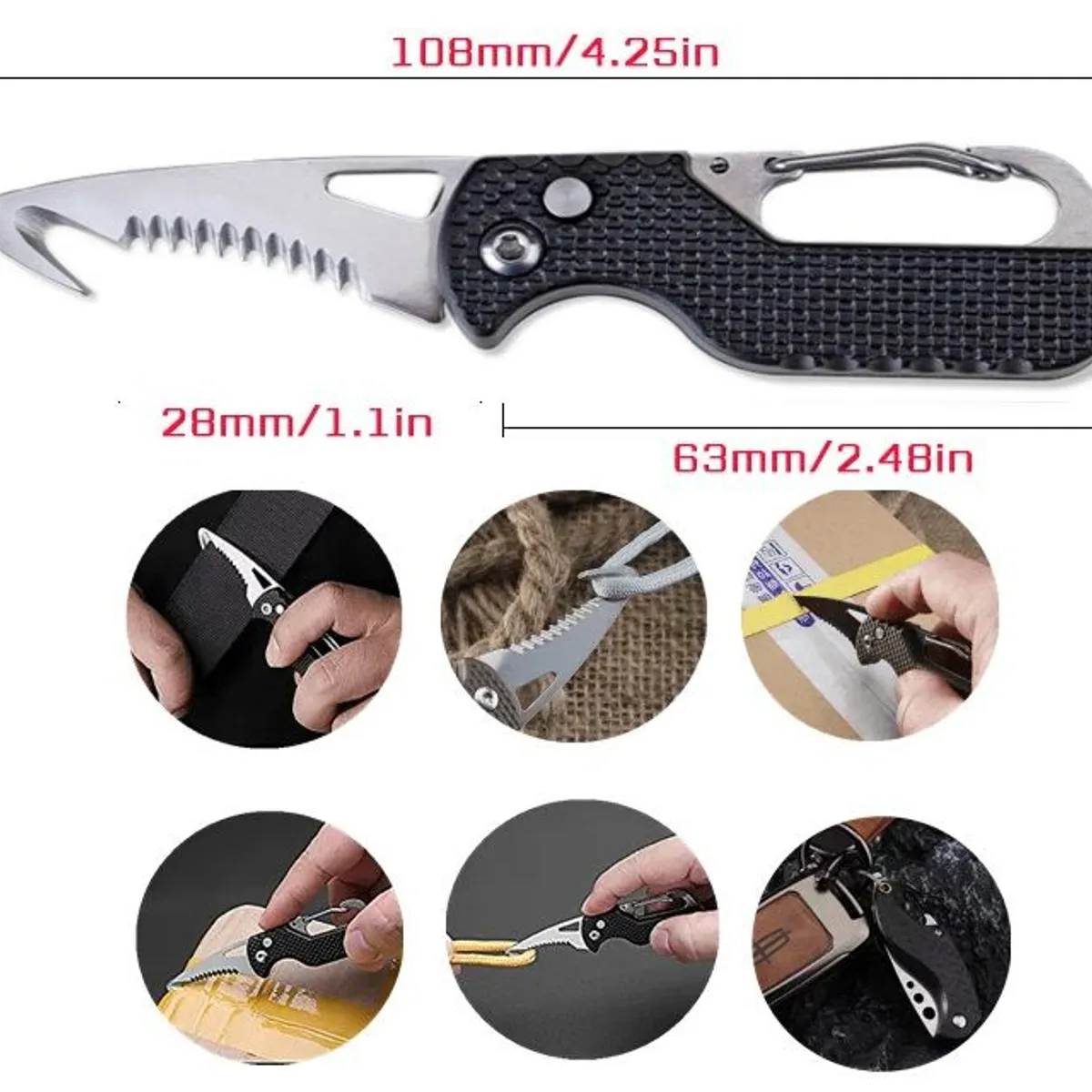 GENERICO - LLAVERO CORTA CUERDA MULTIPROPOSITO