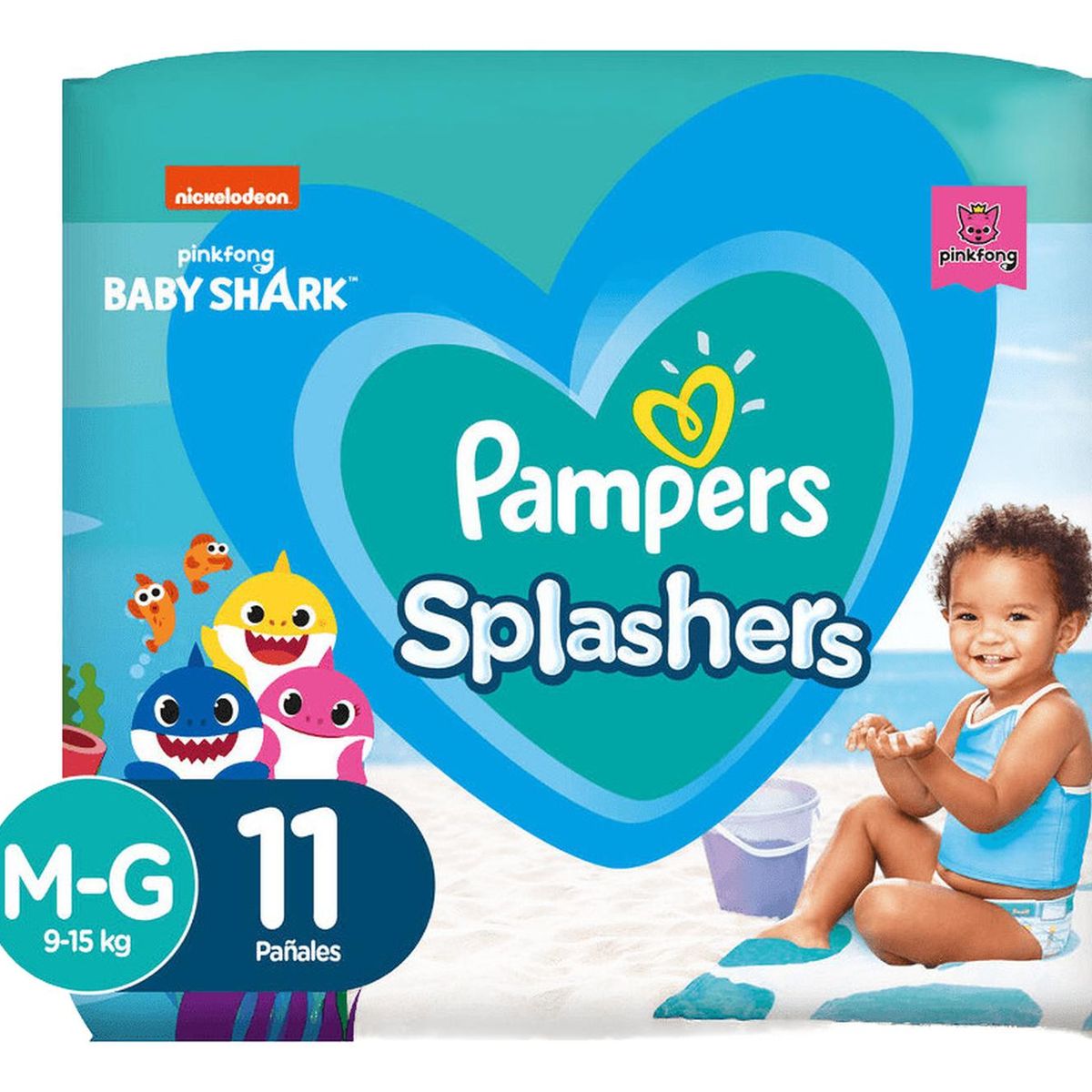 PAMPERS - Pañales para Piscina Pampers Splashers Talla M-G 11 un