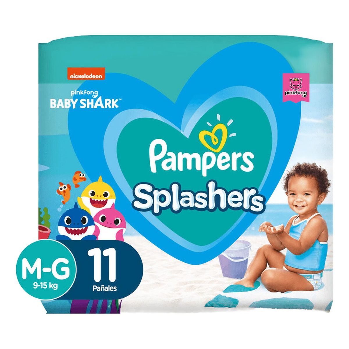 PAMPERS - Pañales para Piscina Pampers Splashers Talla M-G 11 un