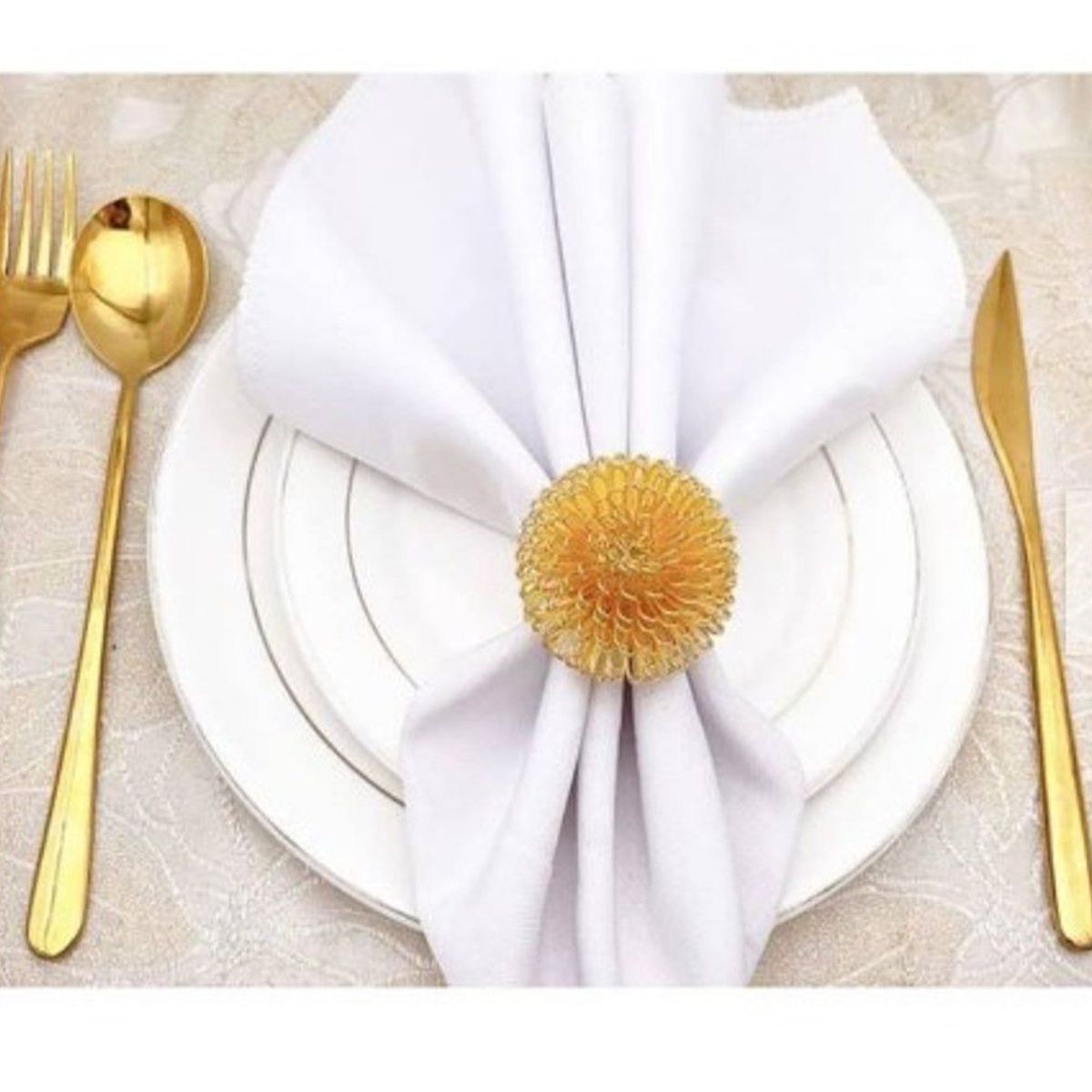 GENERICO - Set de Aros de Servilletas de Comedor  x 4 pzas