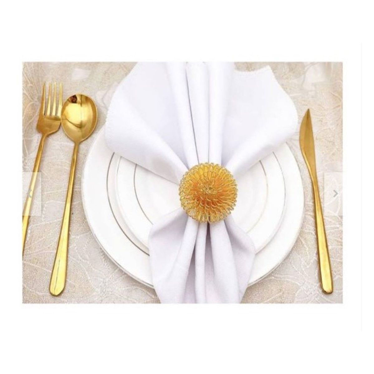 GENERICO - Set de Aros de Servilletas de Comedor  x 4 pzas