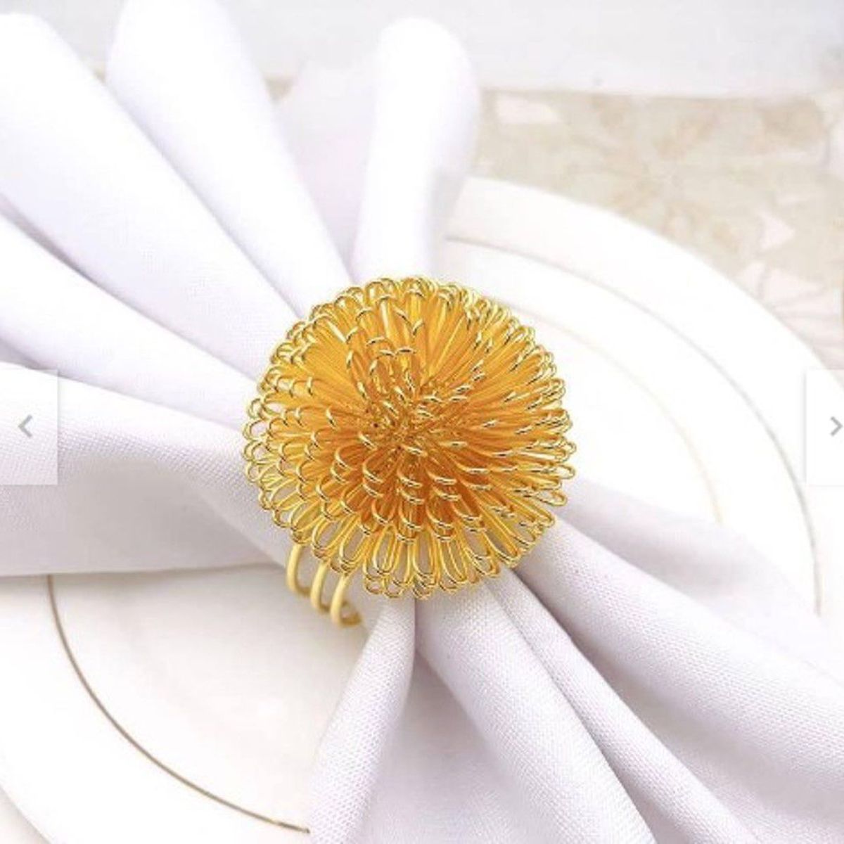 GENERICO - Set de Aros de Servilletas de Comedor  x 4 pzas