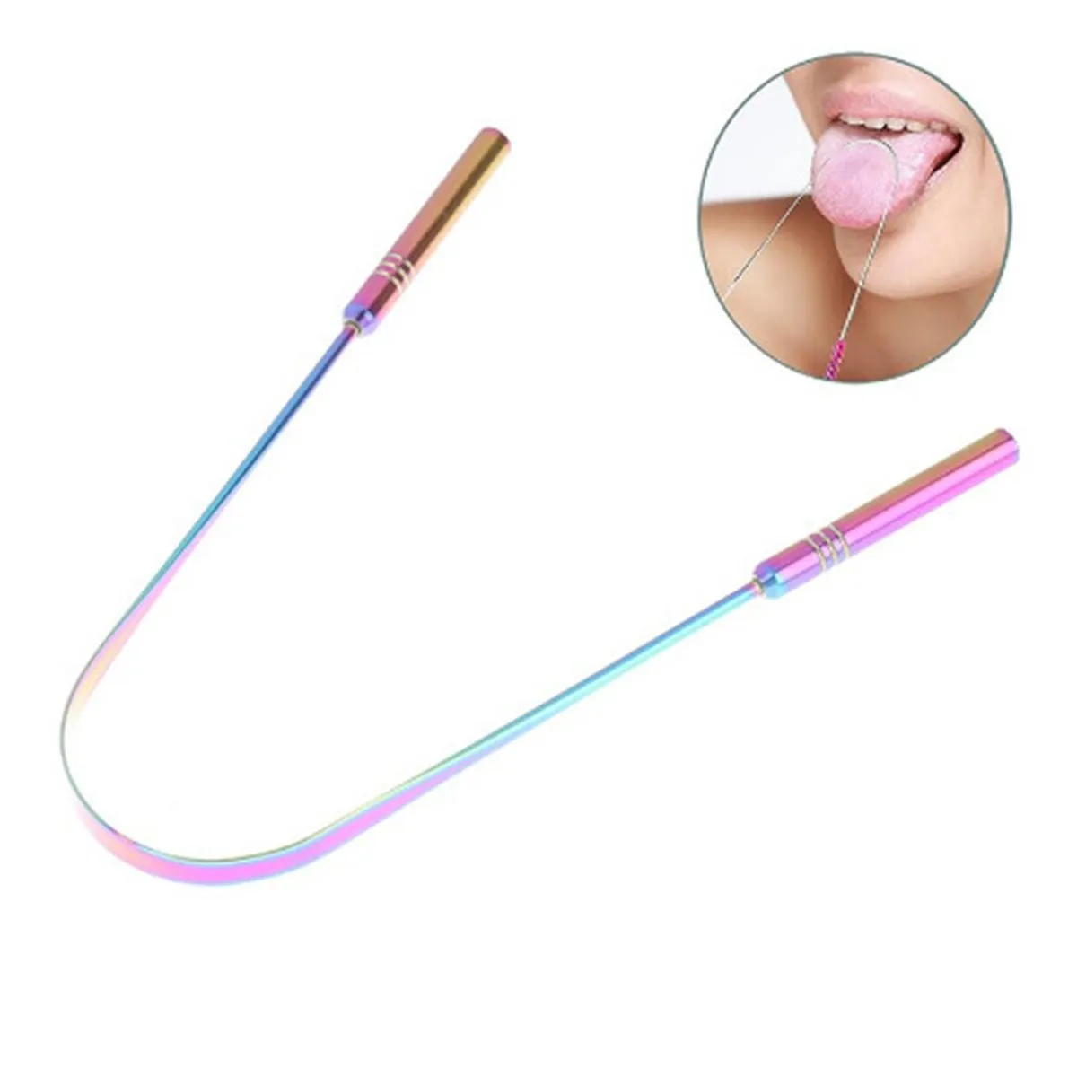 GENERICO - Limpiador Raspador De lengua De Acero Inoxidable Multicolor