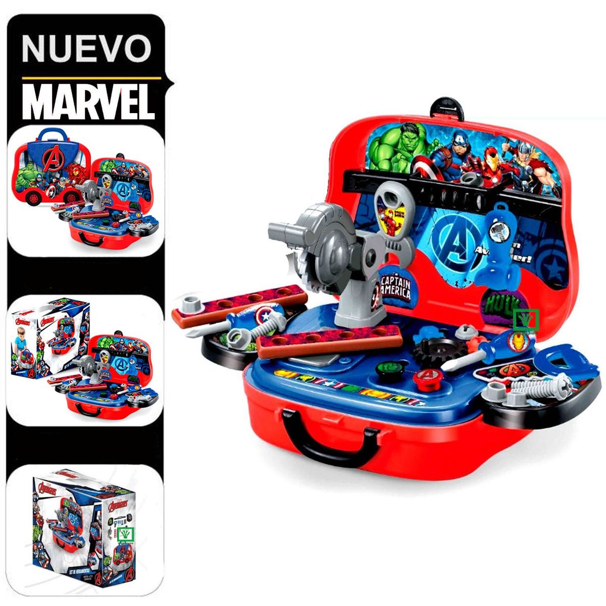 MARVEL - Set De Herramientas Y Lonchera 2 En 1 Avengers