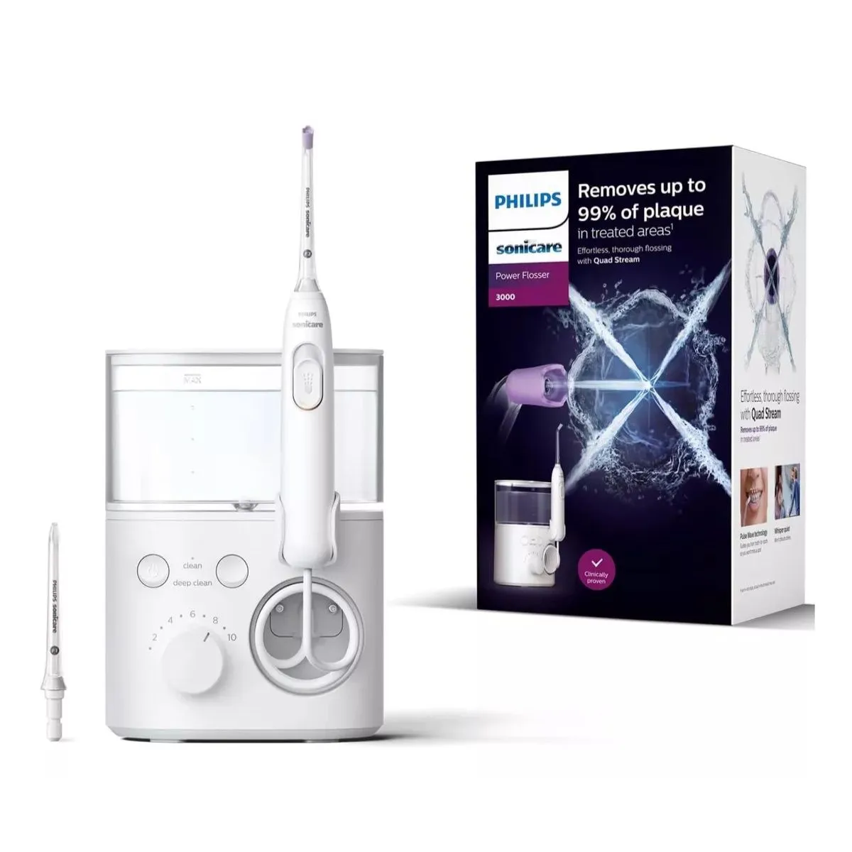 PHILIPS - Irrigador Bucal Philips Sonicare 550ml 2 Modos + 2 Boquillas