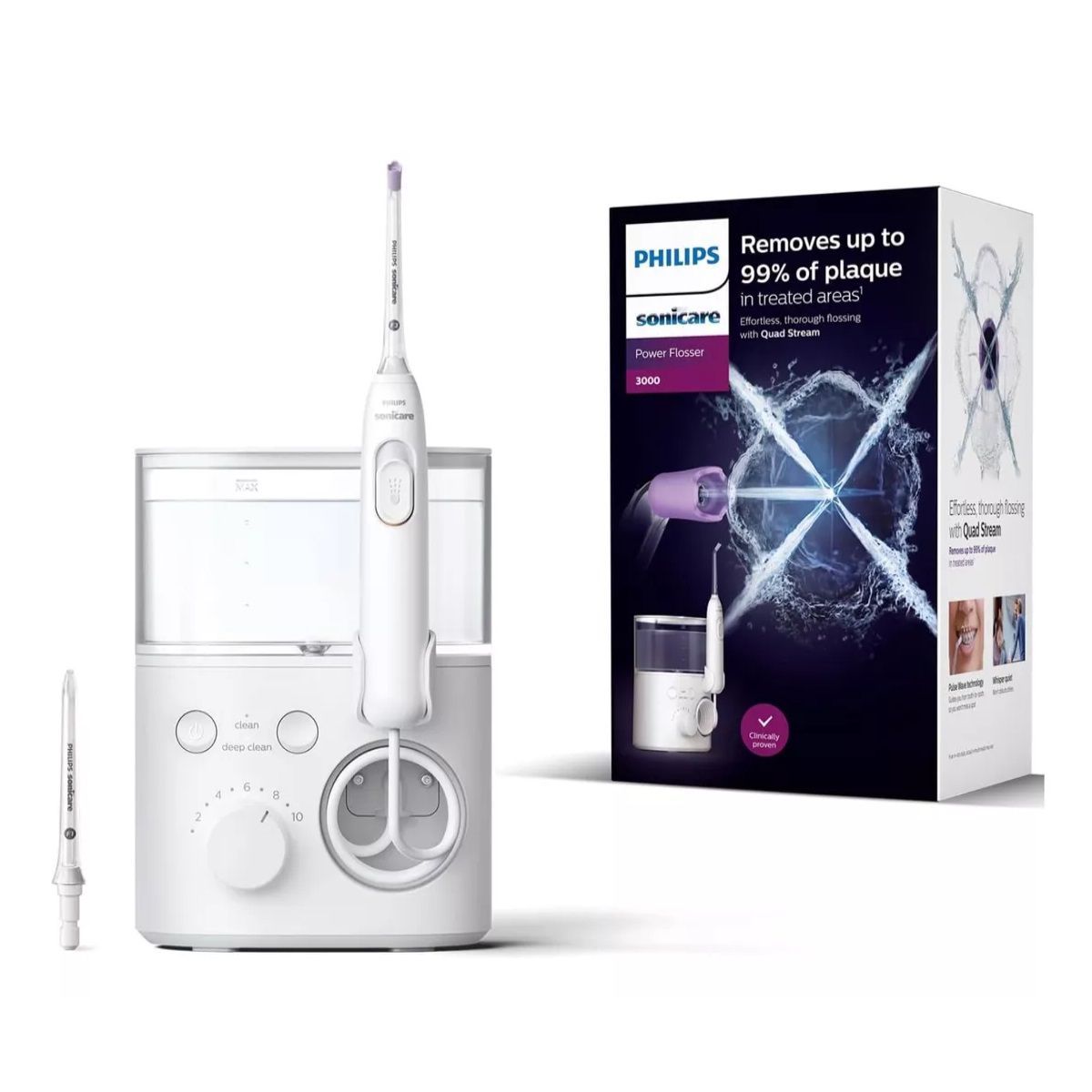 PHILIPS - Irrigador Bucal Philips Sonicare 550ml 2 Modos + 2 Boquillas