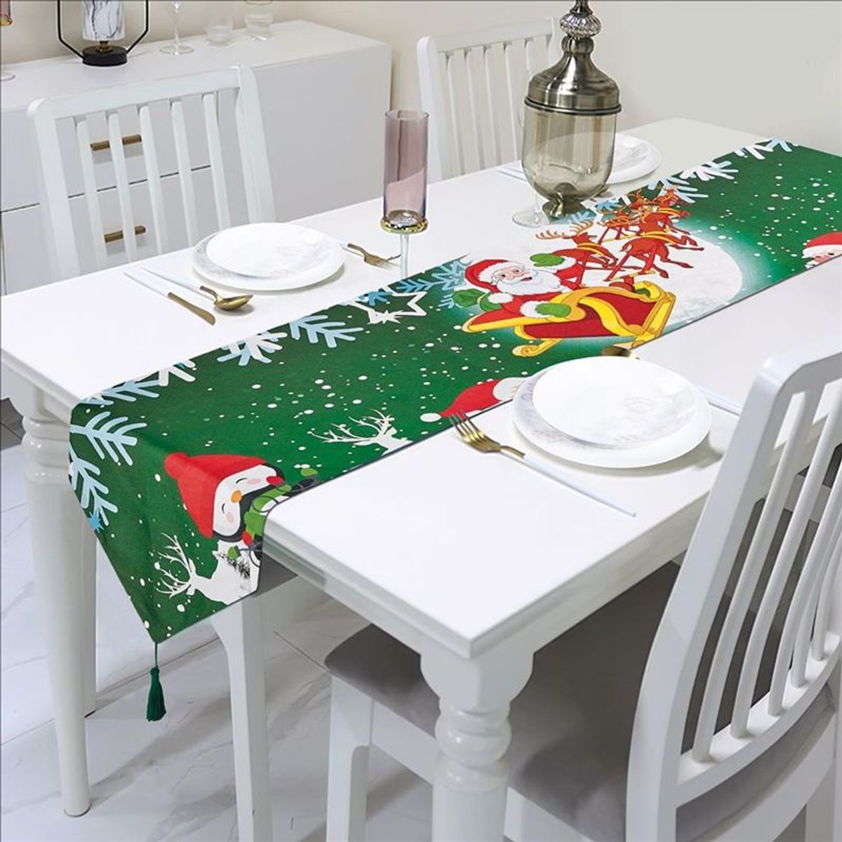CASATEX - Camino de Mesa Navideño 33x180 cm PAPA NOEL Nº5