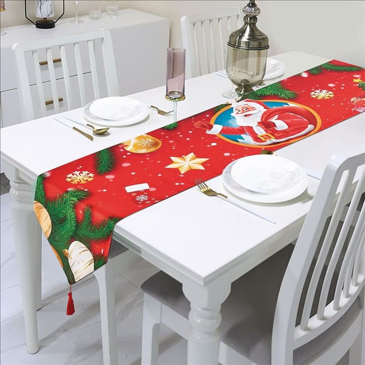 CASATEX - Camino de Mesa Navideño 33x180 cm PAPA NOEL Nº6