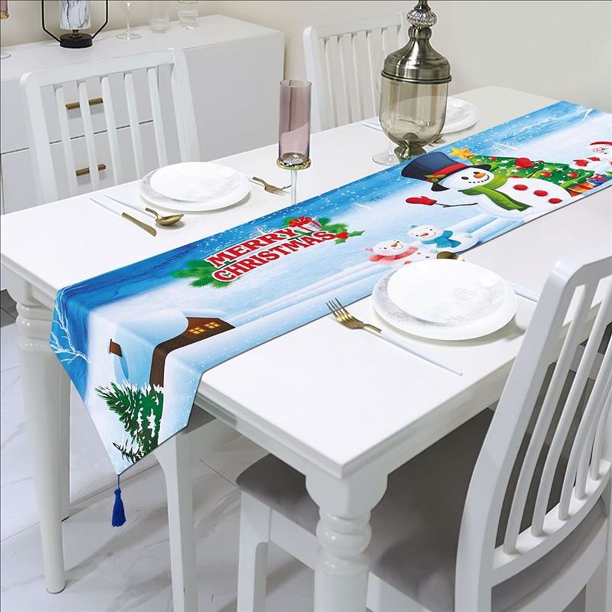 CASATEX - Camino de Mesa Navideño 33x180 cm PAPA NOEL Nº8