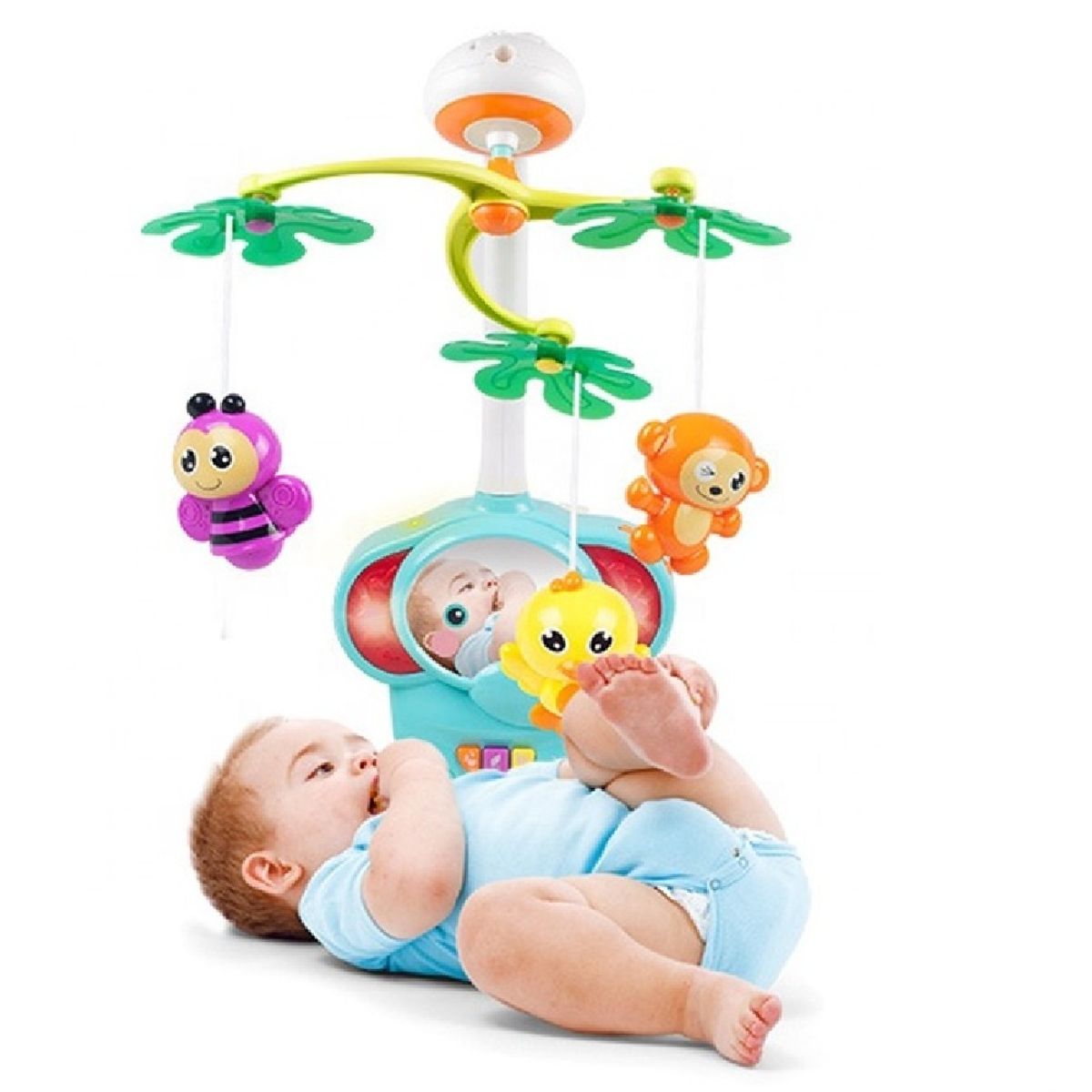 GENERICO - Móvil Musical con Proyector Ahuyenta mosquitos Elefante