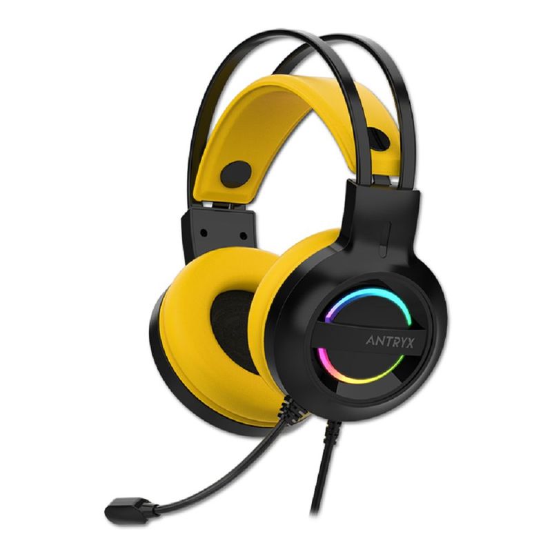 ANTRYX - Audífono Gamer C/ Micrófono Antryx Iris-K Amarillo 7.1 Usb Agh-7100kte