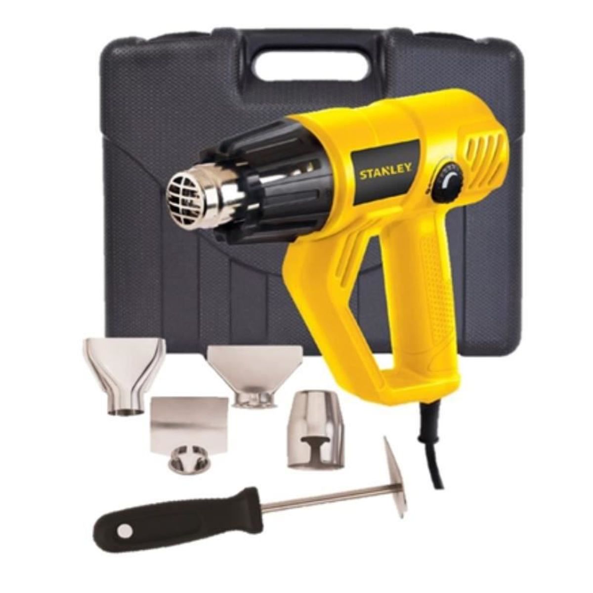 STANLEY - Pistola de Calor 1800 W 600°C + Boquillas + Maleta Plástica Stanley STXH2000K-B2