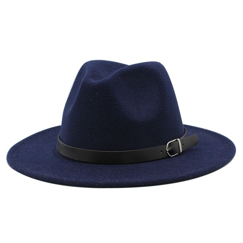 KAST PE - Sombrero Vaquero Unisex de Pana Azul Ala chica - 58cm