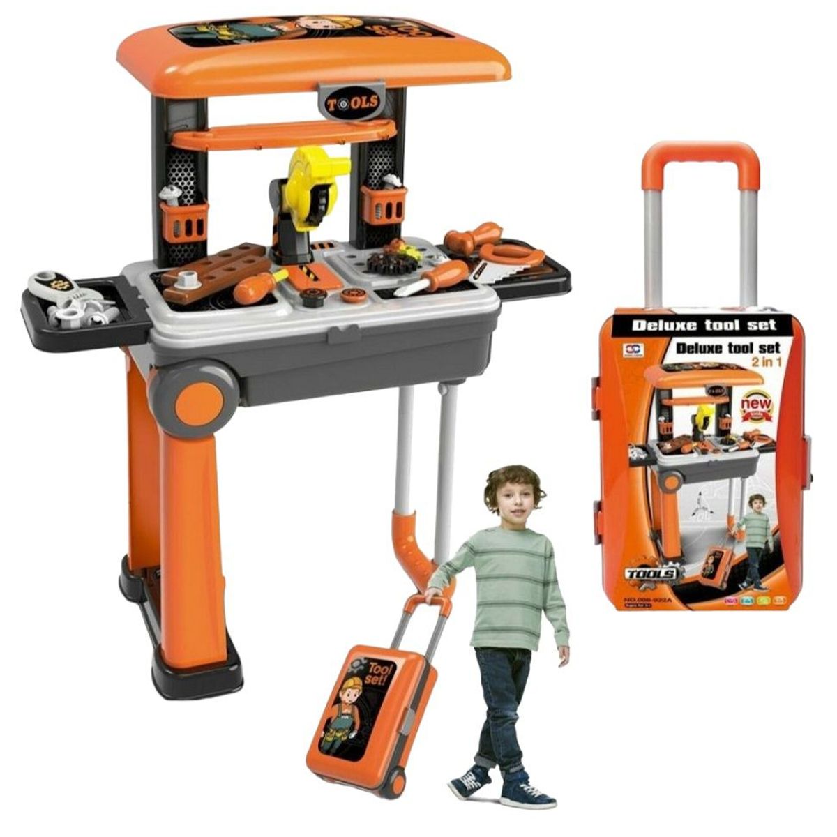 GENERICO - Maleta de Herramientas  2 en 1 para Niños
