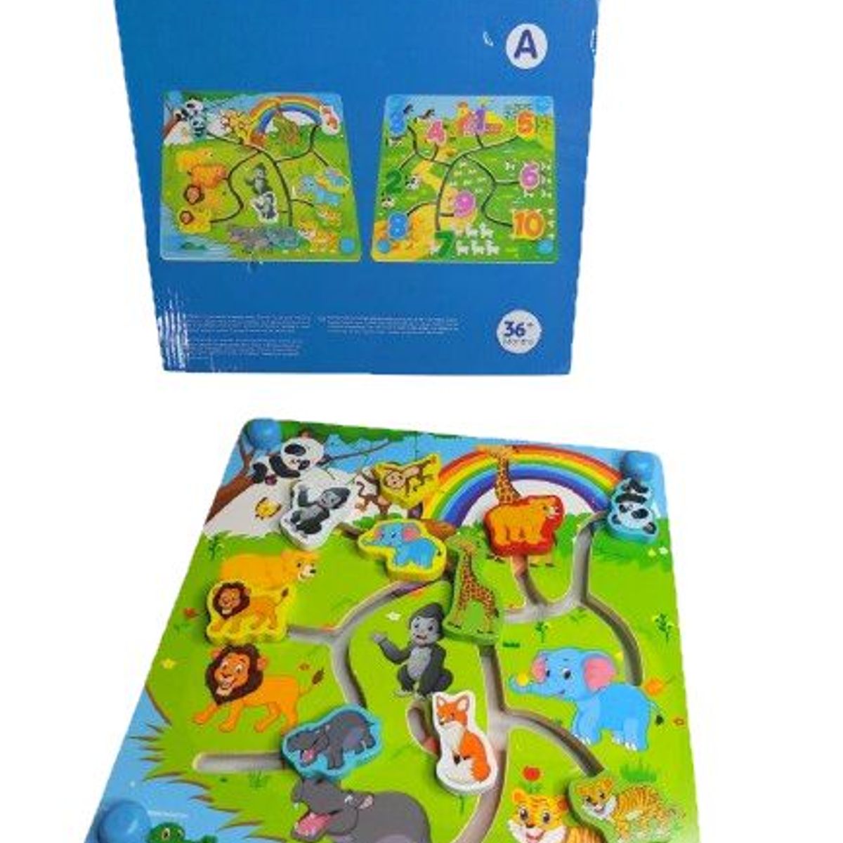 GENERICO - TABLERO 2 EN 1 RELACIÓN DE ANIMALES Y NÚMEROS DEL 1 AL 10