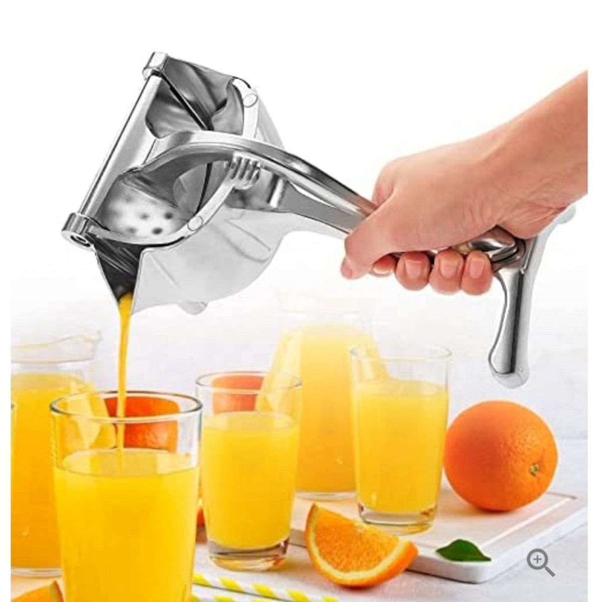 GENERICO - Exprimidor Manual Multifuncional  de Naranja Frutas  Acero Inoxidable