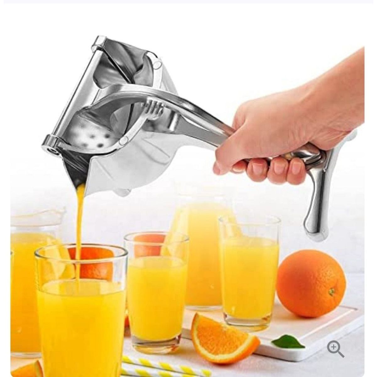 GENERICO - Exprimidor Manual Multifuncional  de Naranja Frutas  Acero Inoxidable