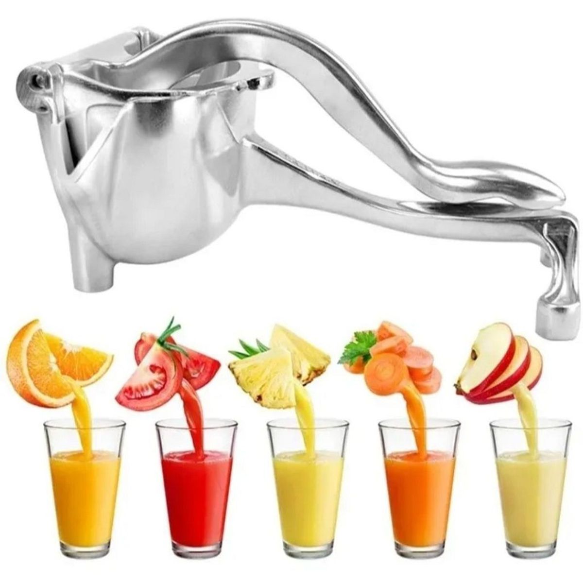 GENERICO - Exprimidor Manual Multifuncional  de Naranja Frutas  Acero Inoxidable