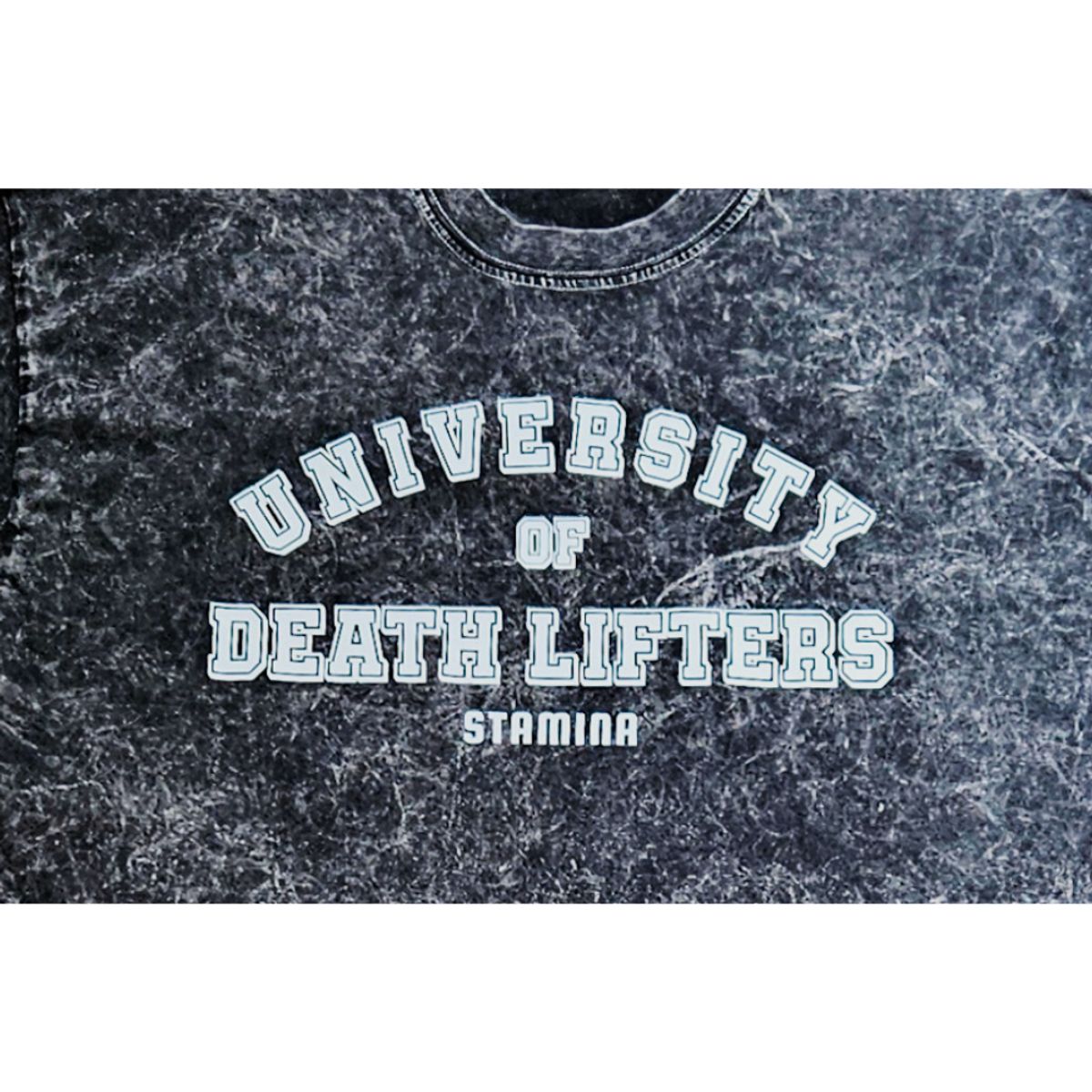 GENERICO - POLO OVERSIZE ACID WASH UNIVERSITY - POLO PARA EL GYM MUJER