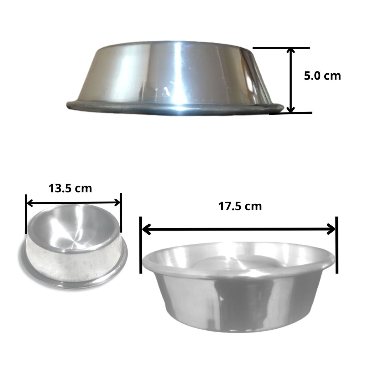 GENERICO - PLATO DE ALUMINIO PARA MASCOTA GATO.