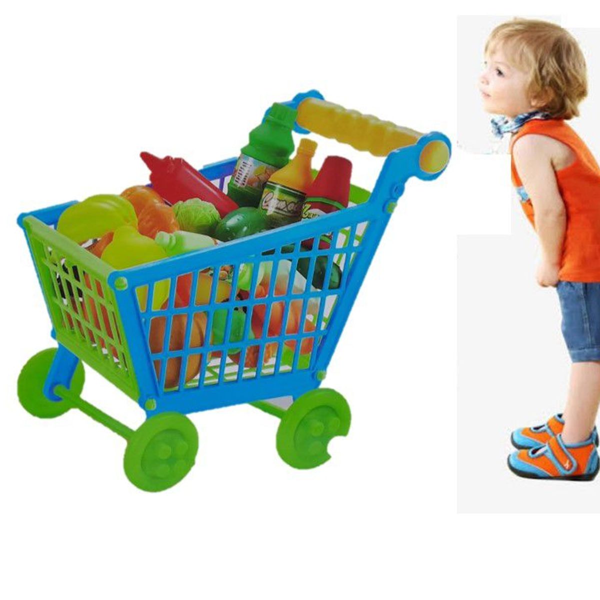 GENERICO - Carrito de Compras Supermercado de Juguete para Niños 50pcs