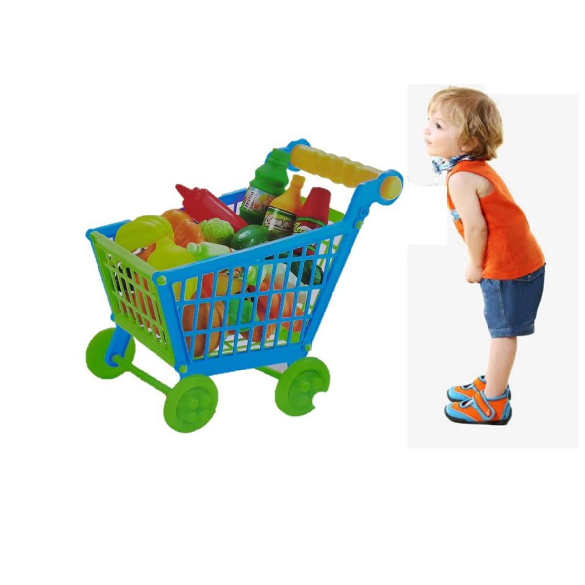 GENERICO - Carrito de Compras Supermercado de Juguete para Niños 50pcs