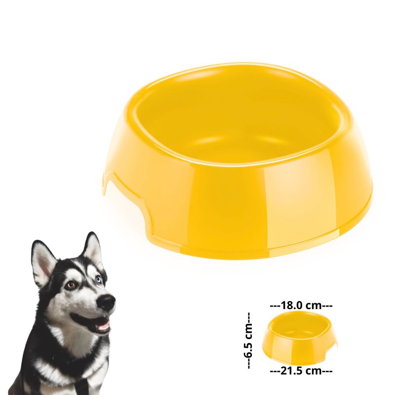 GENERICO - PLATO PARA MASCOTA ESTAMPADO PERRO AMARILLO