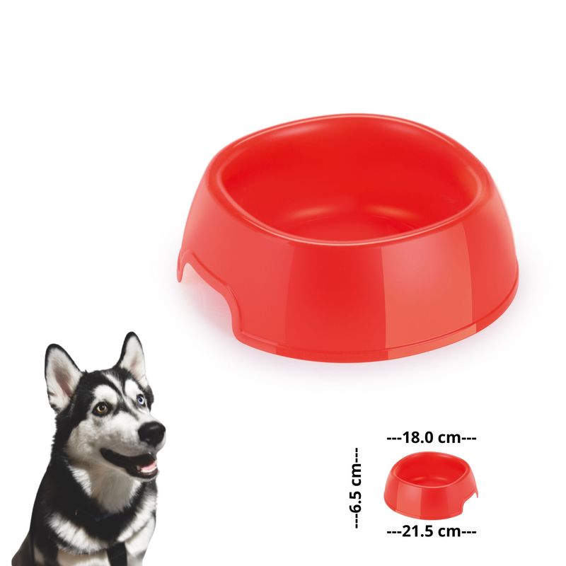 GENERICO - PLATO PARA MASCOTA ESTAMPADO PERRO ROJO