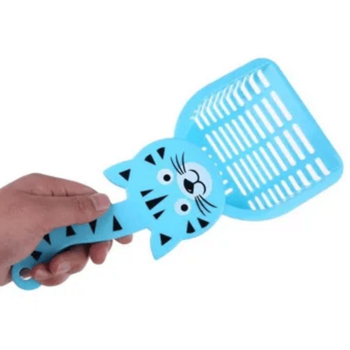 GENERICO - PALA RECOGEDOR PARA ARENA DE GATOS CELESTE.