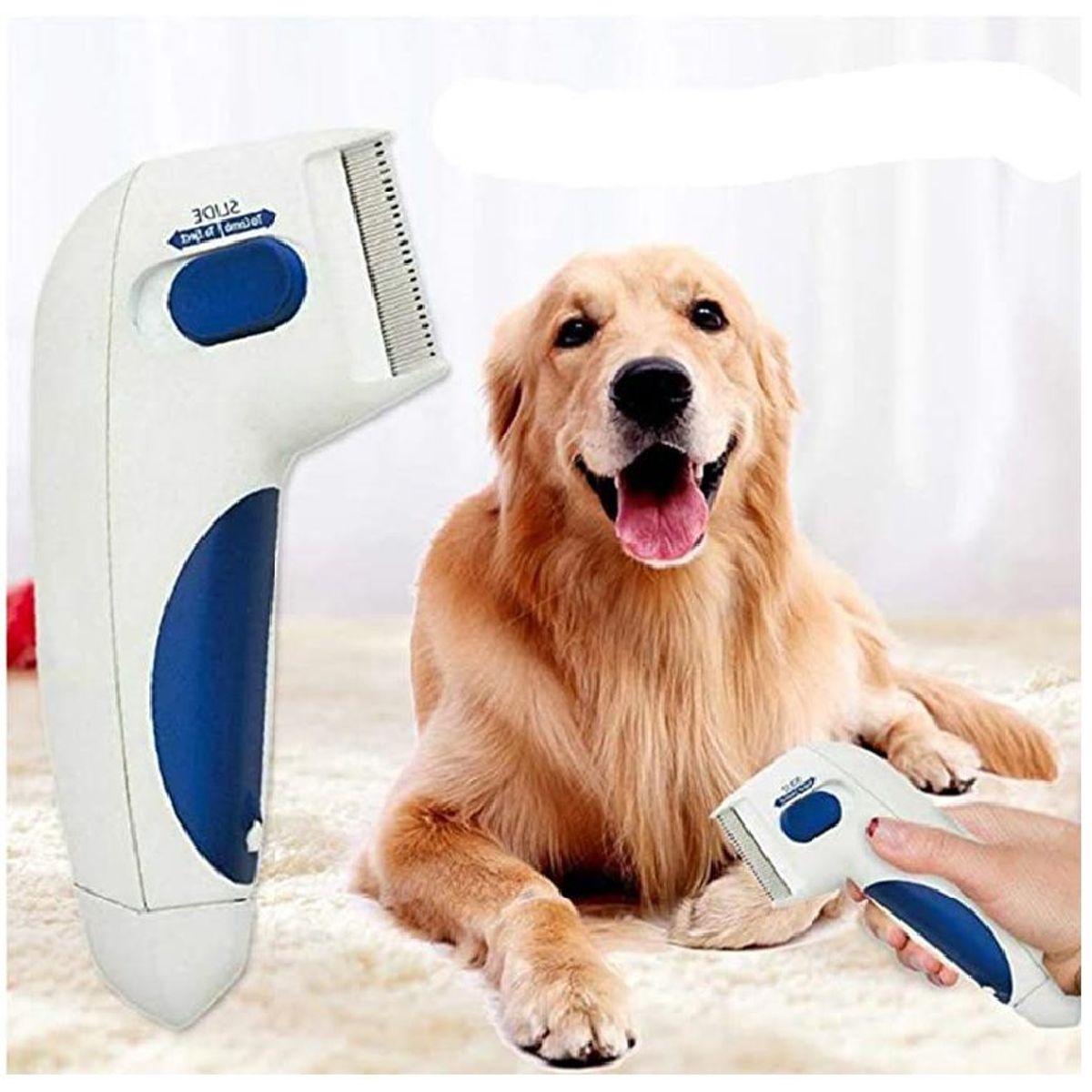 GENERICO - Peine Cepillo Eléctrico Anti Pulgas para Mascotas Perro Gato