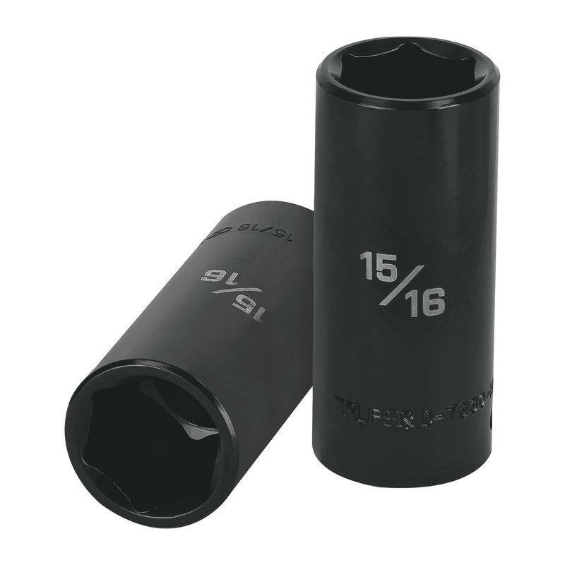TRUPER - Dado de impacto tubulares de 6 puntas de 15/16" encastre de 1/2" Pza.