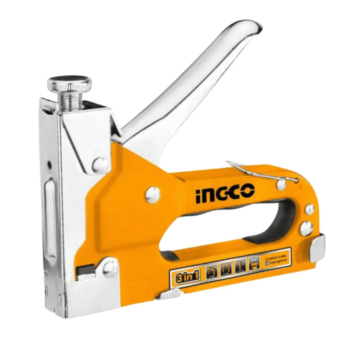 INGCO TOOLS - Engrapadora clavadora manual 3 en 1 Ingco