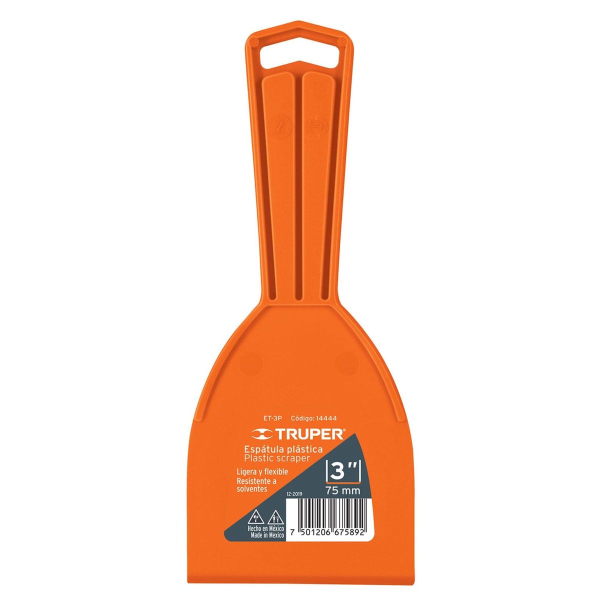 TRUPER - Espátula para estucado de pvc 3 pulgadas Truper