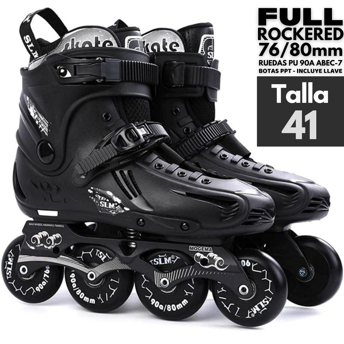 SLM - Patines Freestyle Full Rockered Professional Skates Talla 41