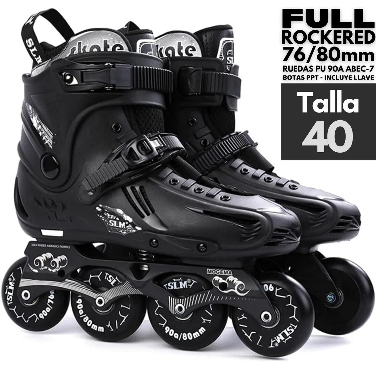 SLM - Patines Freestyle Full Rockered Professional Skates Talla 40